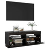 TV-taso LED-valoilla musta 100x35x40 cm