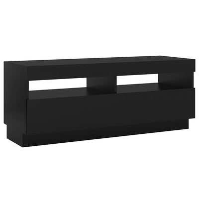 TV-taso LED-valoilla musta 100x35x40 cm