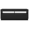 TV-taso LED-valoilla musta 100x35x40 cm