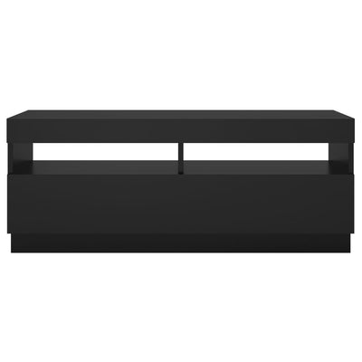 TV-taso LED-valoilla musta 100x35x40 cm