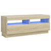 TV-taso LED-valoilla Sonoma-tammi 100x35x40 cm