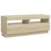 TV-taso LED-valoilla Sonoma-tammi 100x35x40 cm