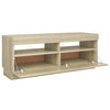 TV-taso LED-valoilla Sonoma-tammi 100x35x40 cm