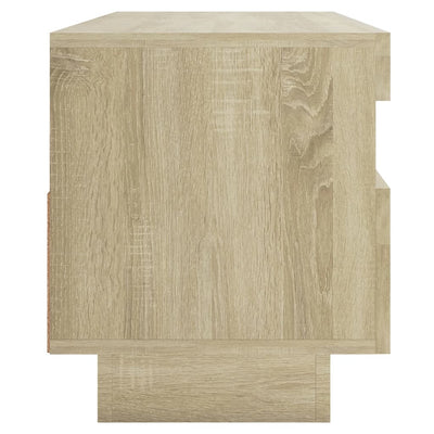 TV-taso LED-valoilla Sonoma-tammi 100x35x40 cm