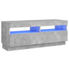 TV-taso LED-valoilla betoninharmaa 100x35x40 cm