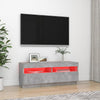 TV-taso LED-valoilla betoninharmaa 100x35x40 cm