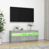 TV-taso LED-valoilla betoninharmaa 100x35x40 cm