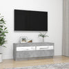TV-taso LED-valoilla betoninharmaa 100x35x40 cm
