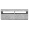 TV-taso LED-valoilla betoninharmaa 100x35x40 cm