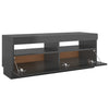 TV-taso LED-valoilla korkeakiilto harmaa 100x35x40 cm