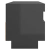 TV-taso LED-valoilla korkeakiilto harmaa 100x35x40 cm
