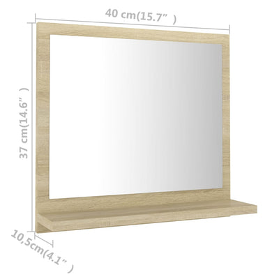 Kylpyhuonepeili Sonoma-tammi 40x10,5x37 cm tekninen puu