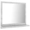 Kylpyhuonepeili betoninharmaa 40x10,5x37 cm tekninen puu