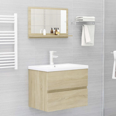Kylpyhuonepeili Sonoma-tammi 60x10,5x37 cm tekninen puu