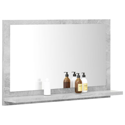 Kylpyhuonepeili betoninharmaa 60x10,5x37 cm tekninen puu