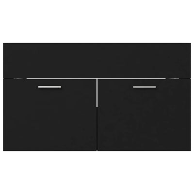 Allaskaappi musta 80x38,5x46 cm lastulevy