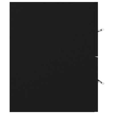 Allaskaappi musta 100x38,5x48 cm tekninen puu