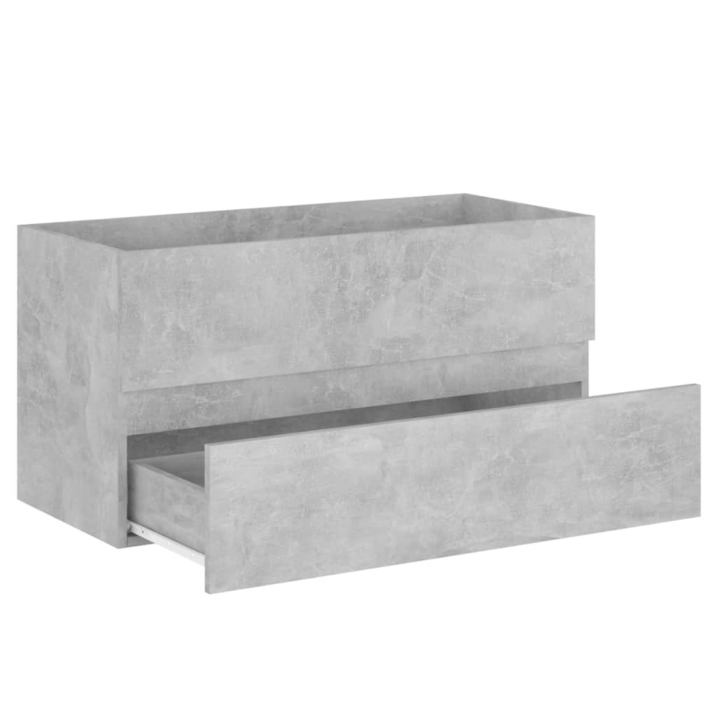 Betoninharmaa allaskaappi Patriciu 90x38,5x45cm (puinen)