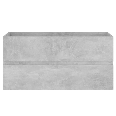 Allaskaappi betoninharmaa 90x38,5x45 cm tekninen puu