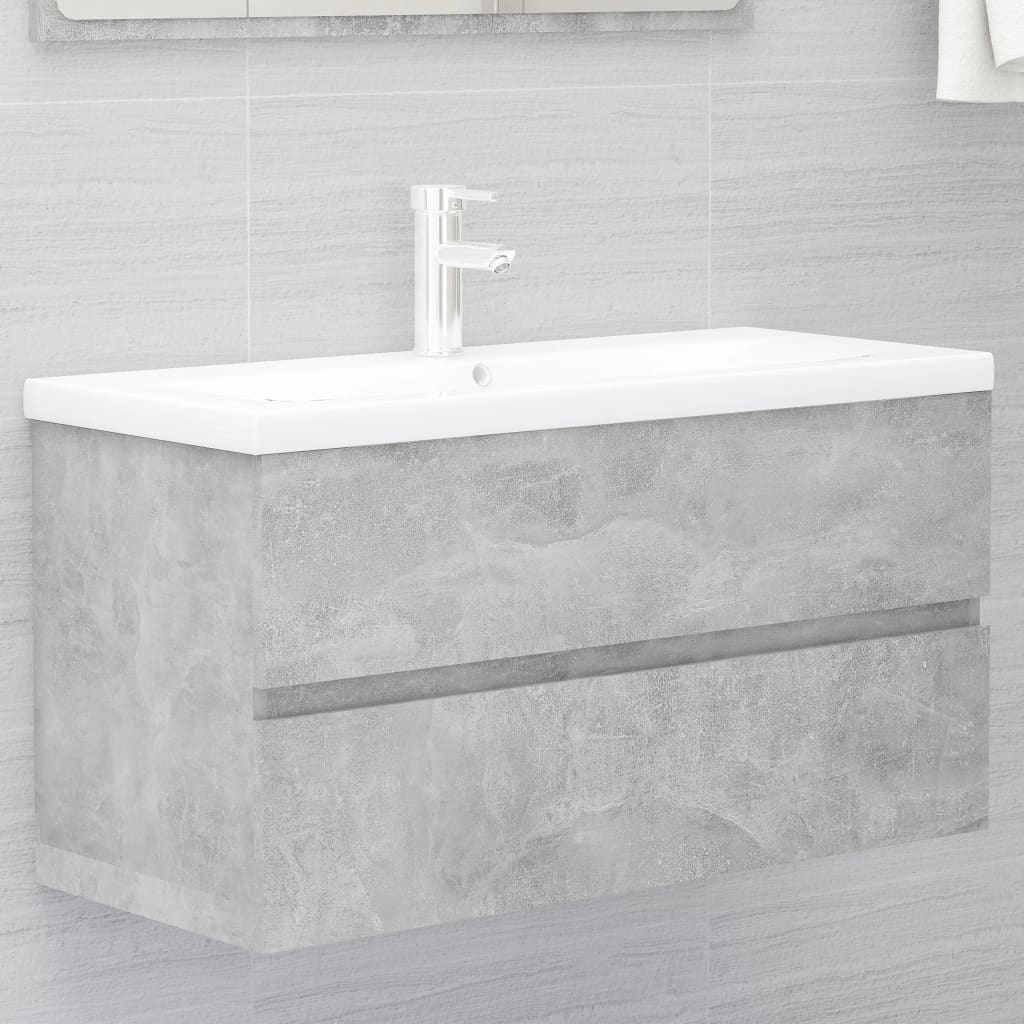 Betoninharmaa allaskaappi Patriciu 90x38,5x45cm (puinen)