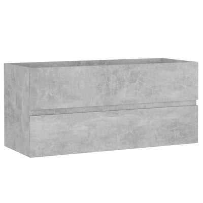 Allaskaappi betoninharmaa 100x38,5x45 cm tekninen puu