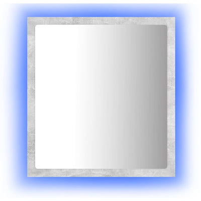 LED-kylpyhuonepeili betoninharmaa 40x8,5x37 cm akryyli
