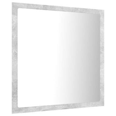 LED-kylpyhuonepeili betoninharmaa 40x8,5x37 cm akryyli