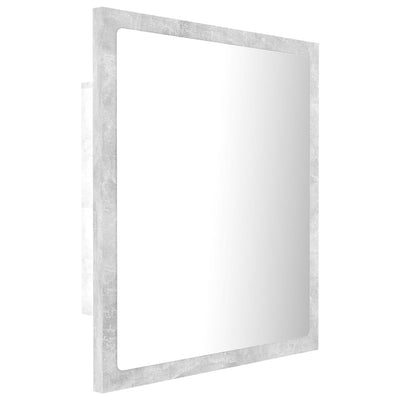 LED-kylpyhuonepeili betoninharmaa 40x8,5x37 cm akryyli