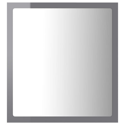 LED-kylpyhuonepeili korkeakiilto harmaa 40x8,5x37 cm akryyli