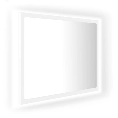 LED-kylpyhuonepeili valkoinen 60x8,5x37 cm akryyli