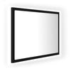 LED-kylpyhuonepeili musta 60x8,5x37 cm akryyli
