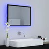 LED-kylpyhuonepeili musta 60x8,5x37 cm akryyli