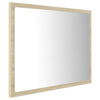 LED-kylpyhuonepeili Sonoma-tammi 60x8,5x37 cm akryyli