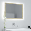 LED-kylpyhuonepeili Sonoma-tammi 60x8,5x37 cm akryyli