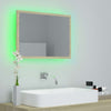 LED-kylpyhuonepeili Sonoma-tammi 60x8,5x37 cm akryyli