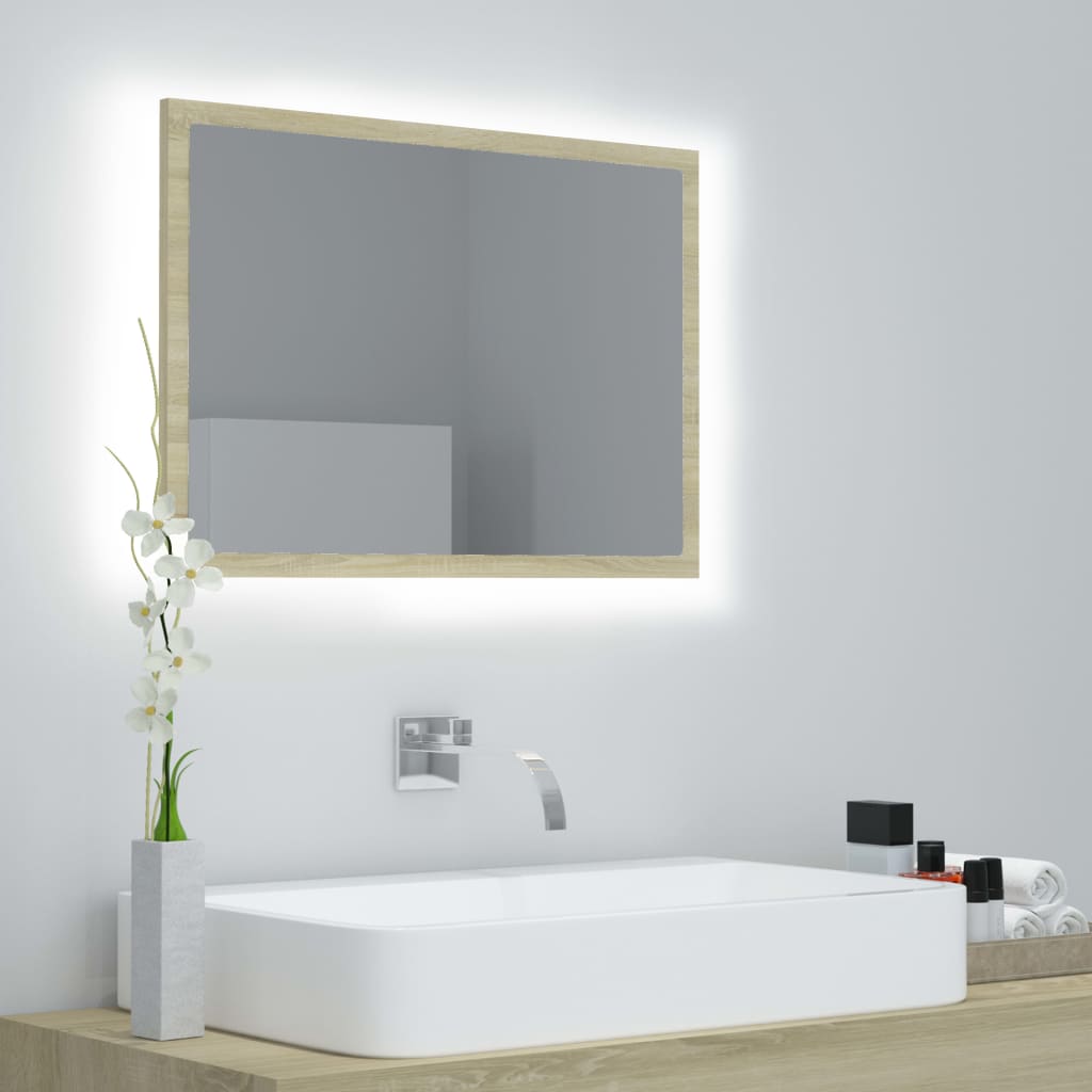 Sonoma tammi led-kylpyhuonepeili Malvinita 60x8,5x37cm (akryyli)