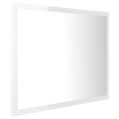 Kylpyhuonepeili LED korkeakiilto valk. 60x8,5x37 cm akryyli
