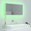 LED-kylpyhuonepeili valkoinen 80x8,5x37 cm akryyli