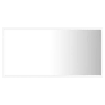 Valkoinen led-kylpyhuonepeili Vasilina 80x8,5x37cm (akryyli)