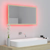LED-kylpyhuonepeili Sonoma-tammi 80x8,5x37 cm akryyli