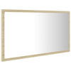 LED-kylpyhuonepeili Sonoma-tammi 80x8,5x37 cm akryyli