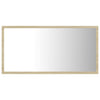 LED-kylpyhuonepeili Sonoma-tammi 80x8,5x37 cm akryyli
