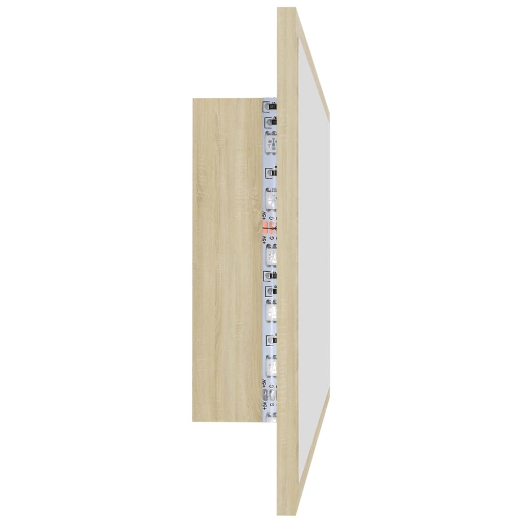 Sonoma tammi led-kylpyhuonepeili Vasilina 80x8,5x37cm (akryyli)