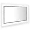 LED-kylpyhuonepeili betoninharmaa 80x8,5x37 cm akryyli