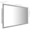Betoninharmaa led-kylpyhuonepeili Vasilina 80x8,5x37cm (akryyli)