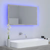 LED-kylpyhuonepeili betoninharmaa 80x8,5x37 cm akryyli