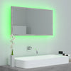 LED-kylpyhuonepeili betoninharmaa 80x8,5x37 cm akryyli