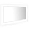 LED-kylpyhuonepeili valkoinen 90x8,5x37 cm akryyli