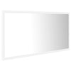 LED-kylpyhuonepeili valkoinen 90x8,5x37 cm akryyli