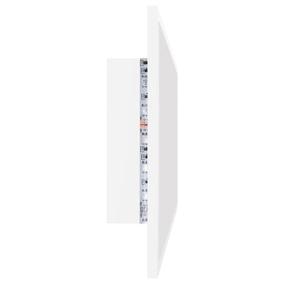 LED-kylpyhuonepeili valkoinen 90x8,5x37 cm akryyli